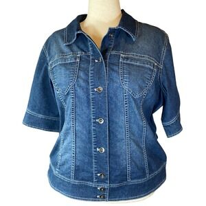 Coldwater Creek Indigo Short-Sleeve Denim Jacket